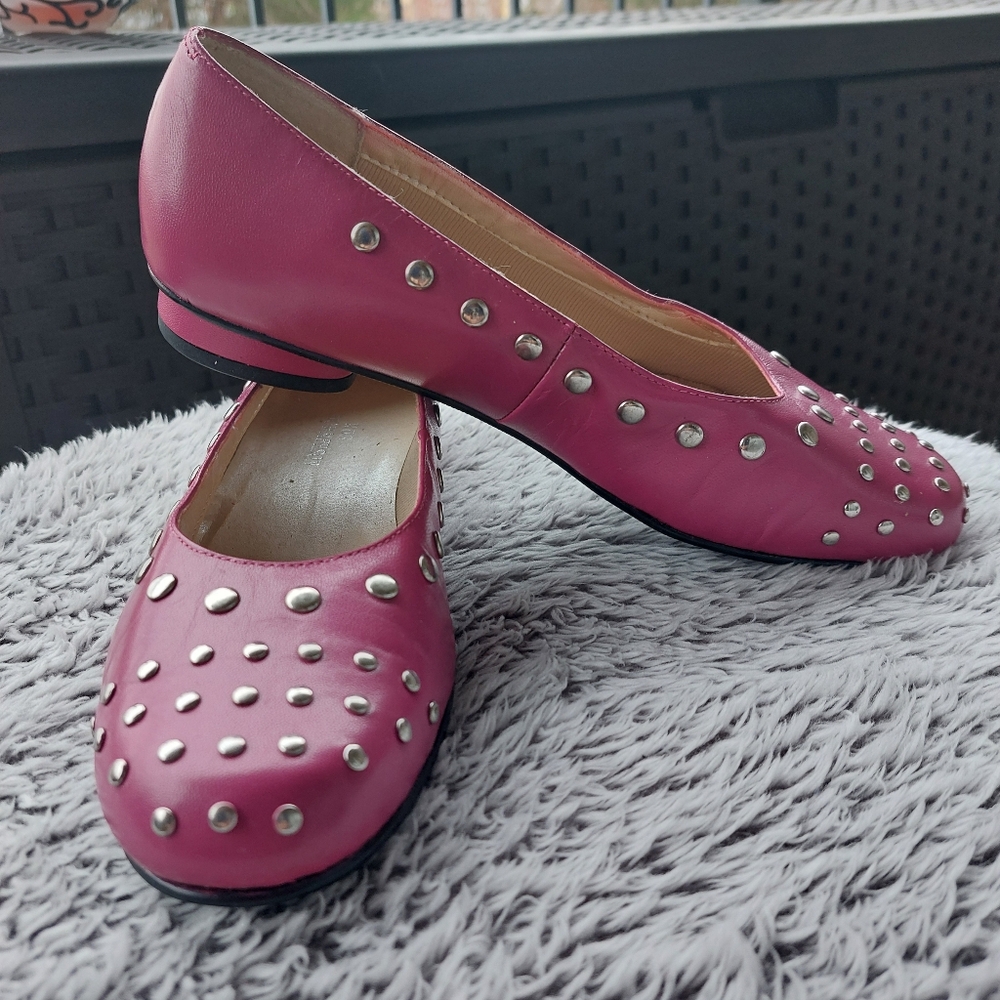 Studded Pink Flats